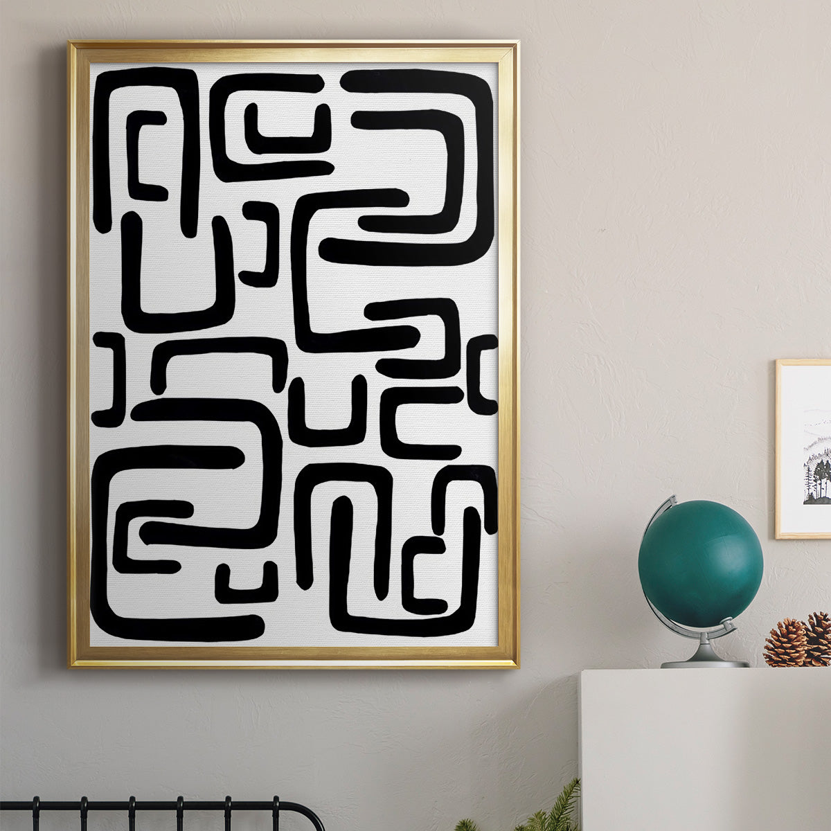 Shuffle II - Modern Framed Canvas Print