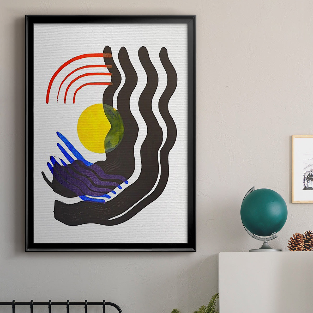 Shifting III - Modern Framed Canvas Print