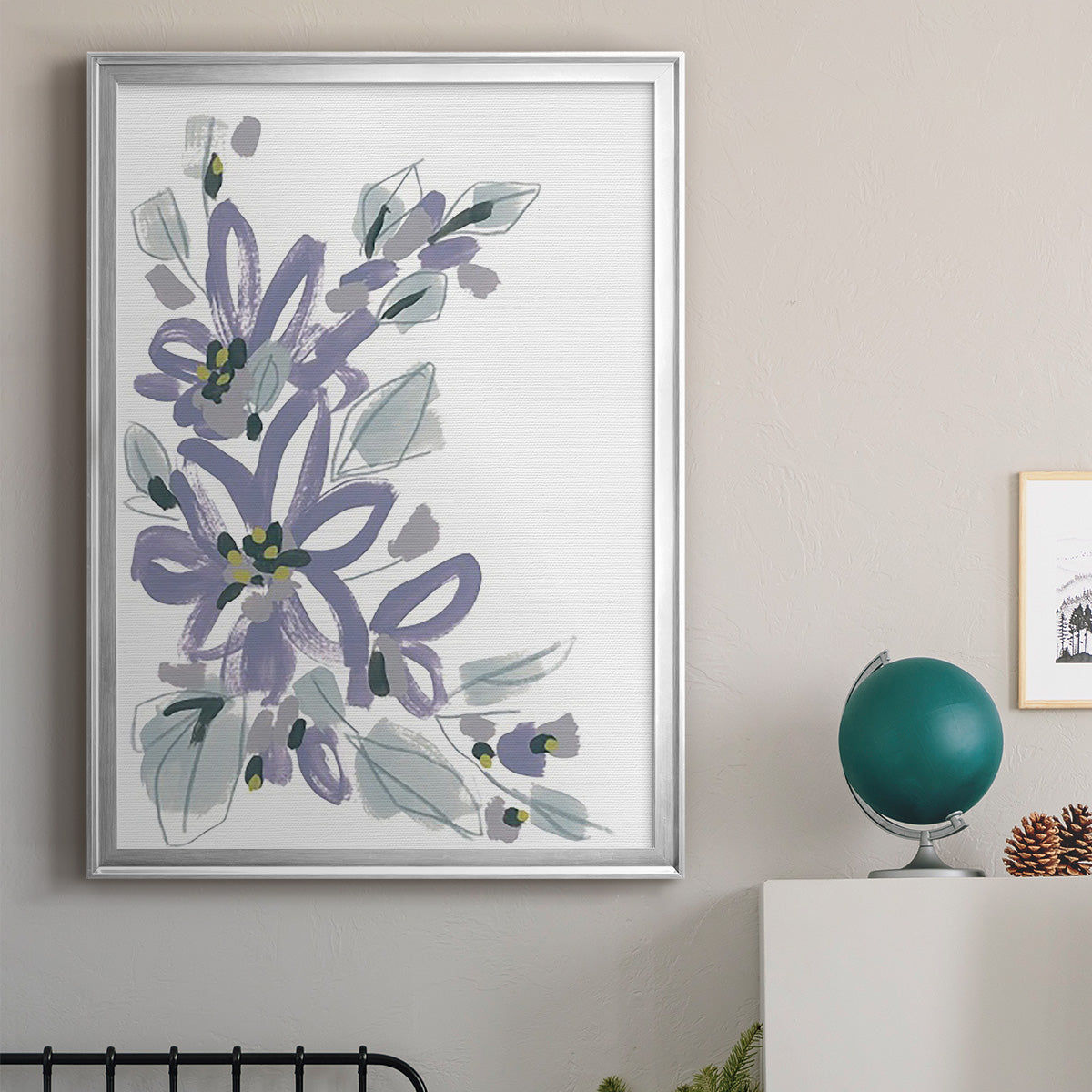 Periwinkle Patch I - Modern Framed Canvas Print