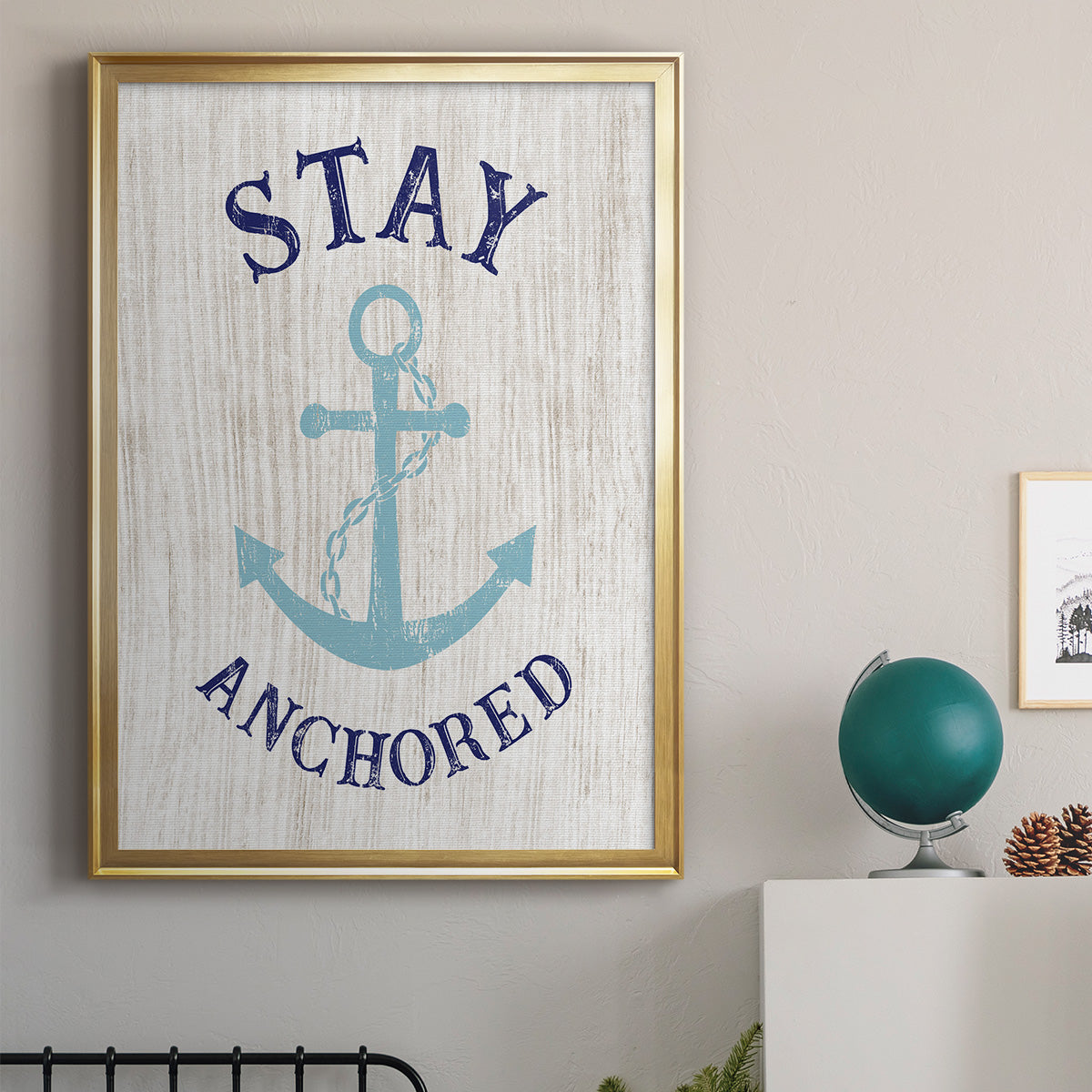 Stay Anchored - Modern Framed Canvas Print