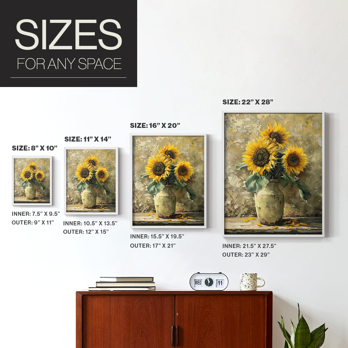 Floral Study Series CLXXI - Restickable Framed Art Set