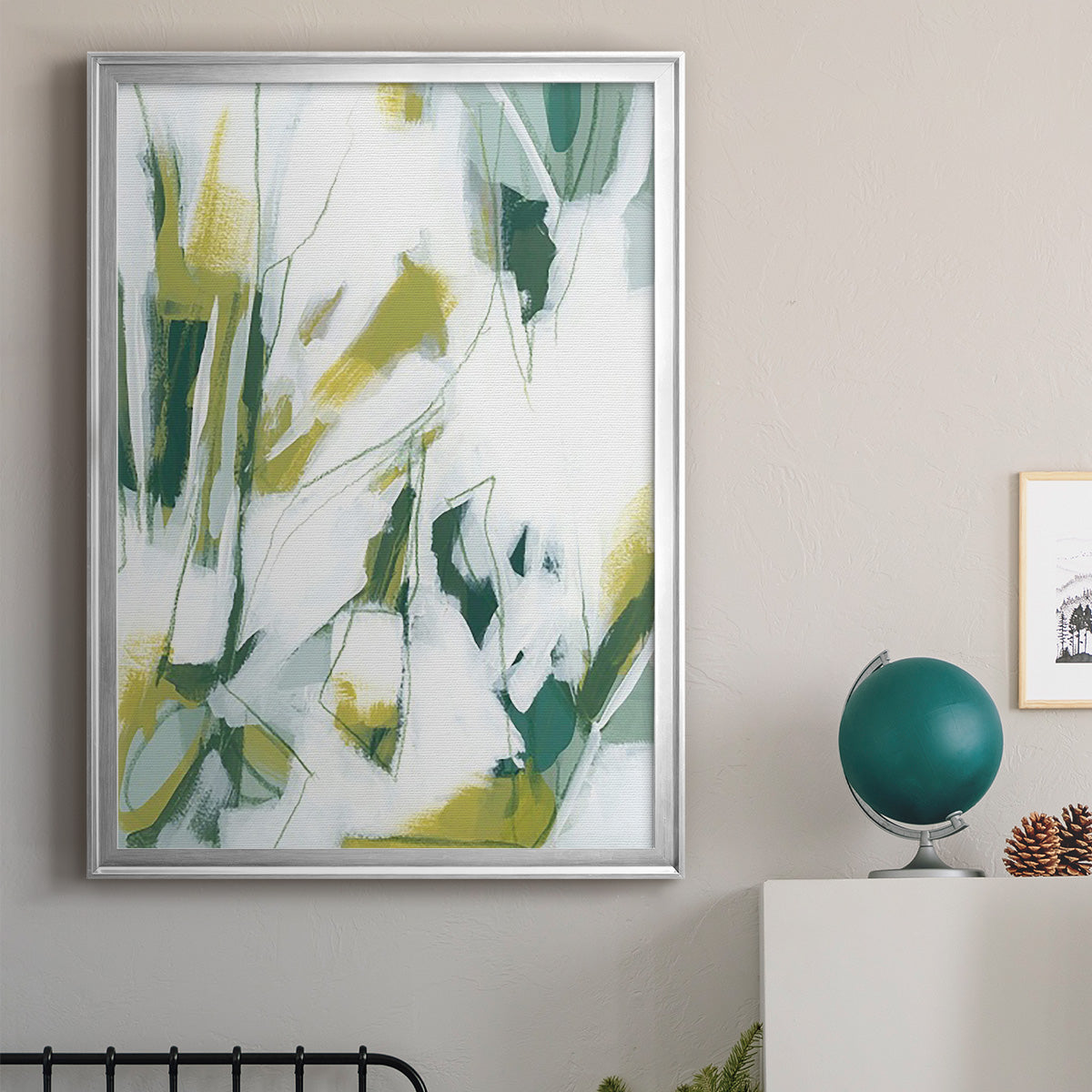 Emerald Ice IV - Modern Framed Canvas Print