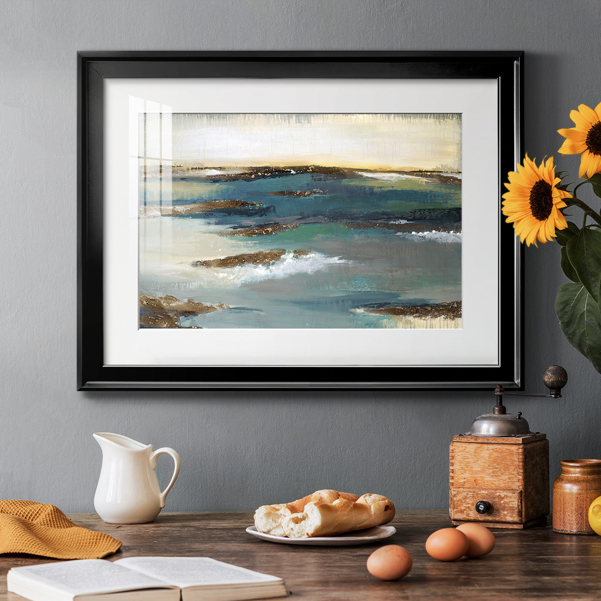 Coastal Bluffs - Modern Framed Art Print