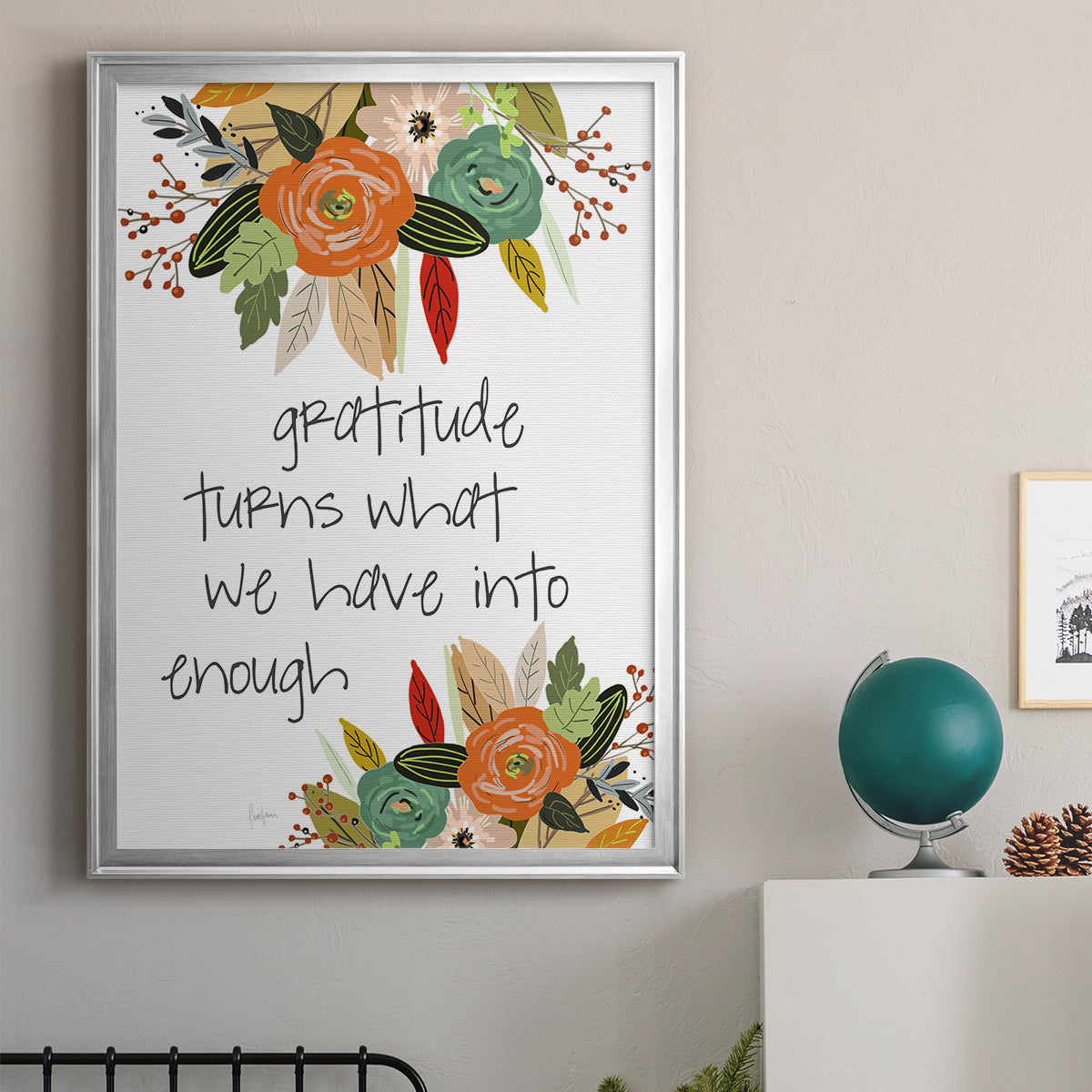 Illustrated Impressions II - Modern Framed Canvas Print