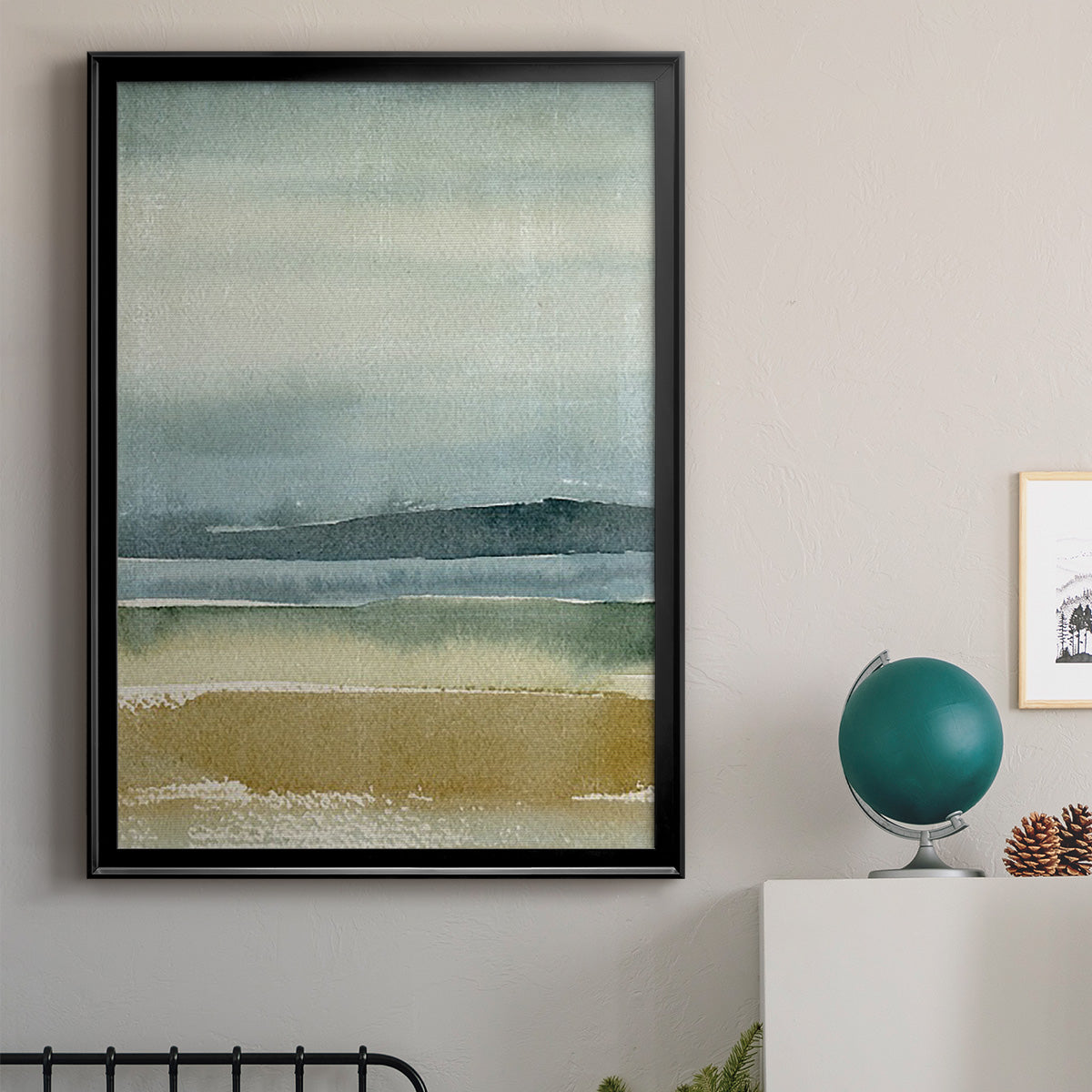 Ochre Outlook I - Modern Framed Canvas Print