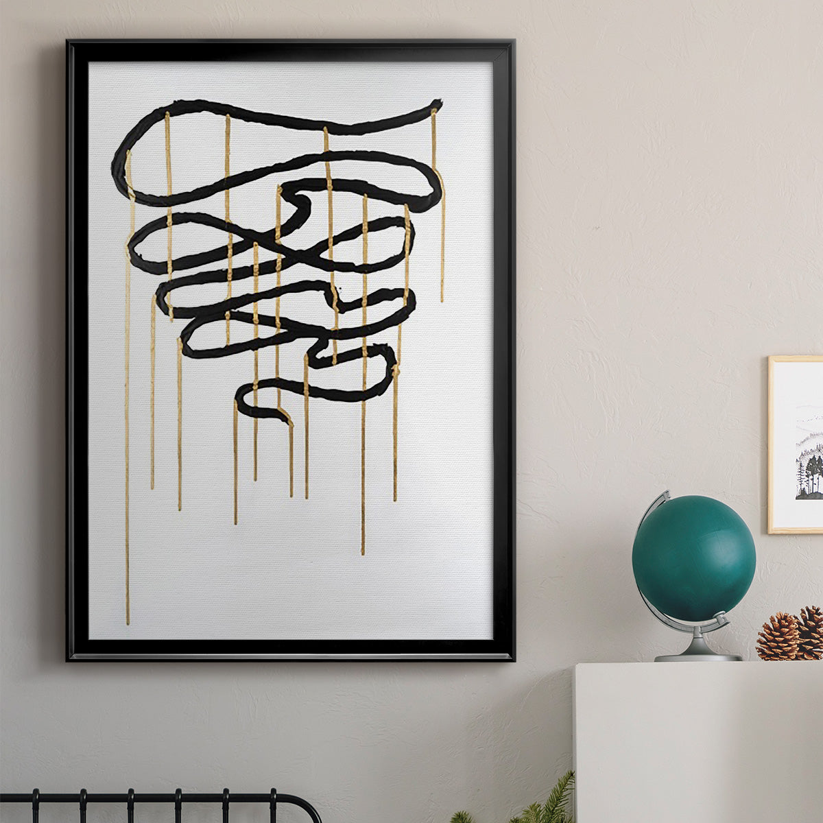 Weeping Ribbon I - Modern Framed Canvas Print
