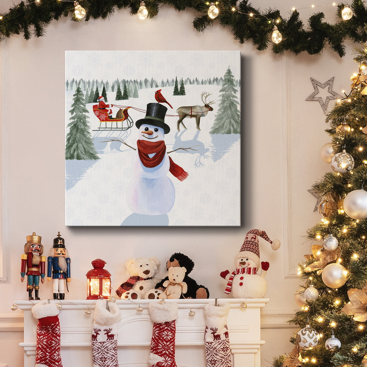 Santa's Snowmen II-Premium Gallery Wrapped Canvas - Ready to Hang