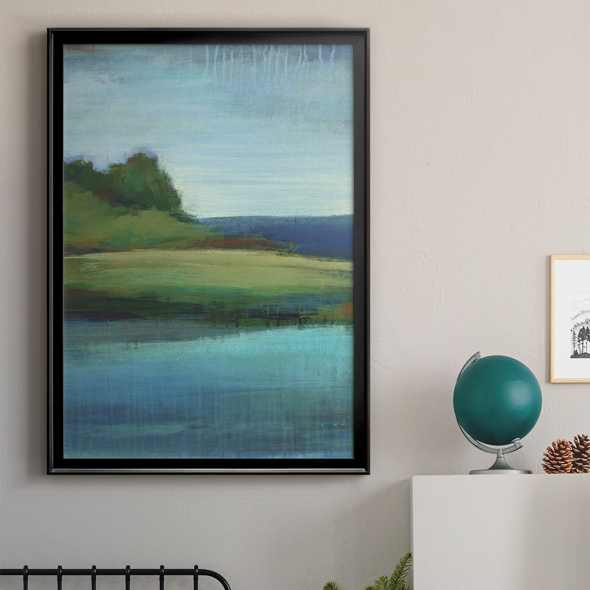 Silent Lakeside I - Modern Framed Canvas Print