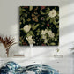 Garden Floral on Black I - Canvas Art Print