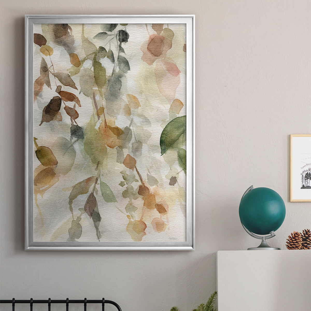 Cascading Nature II - Modern Framed Canvas Print