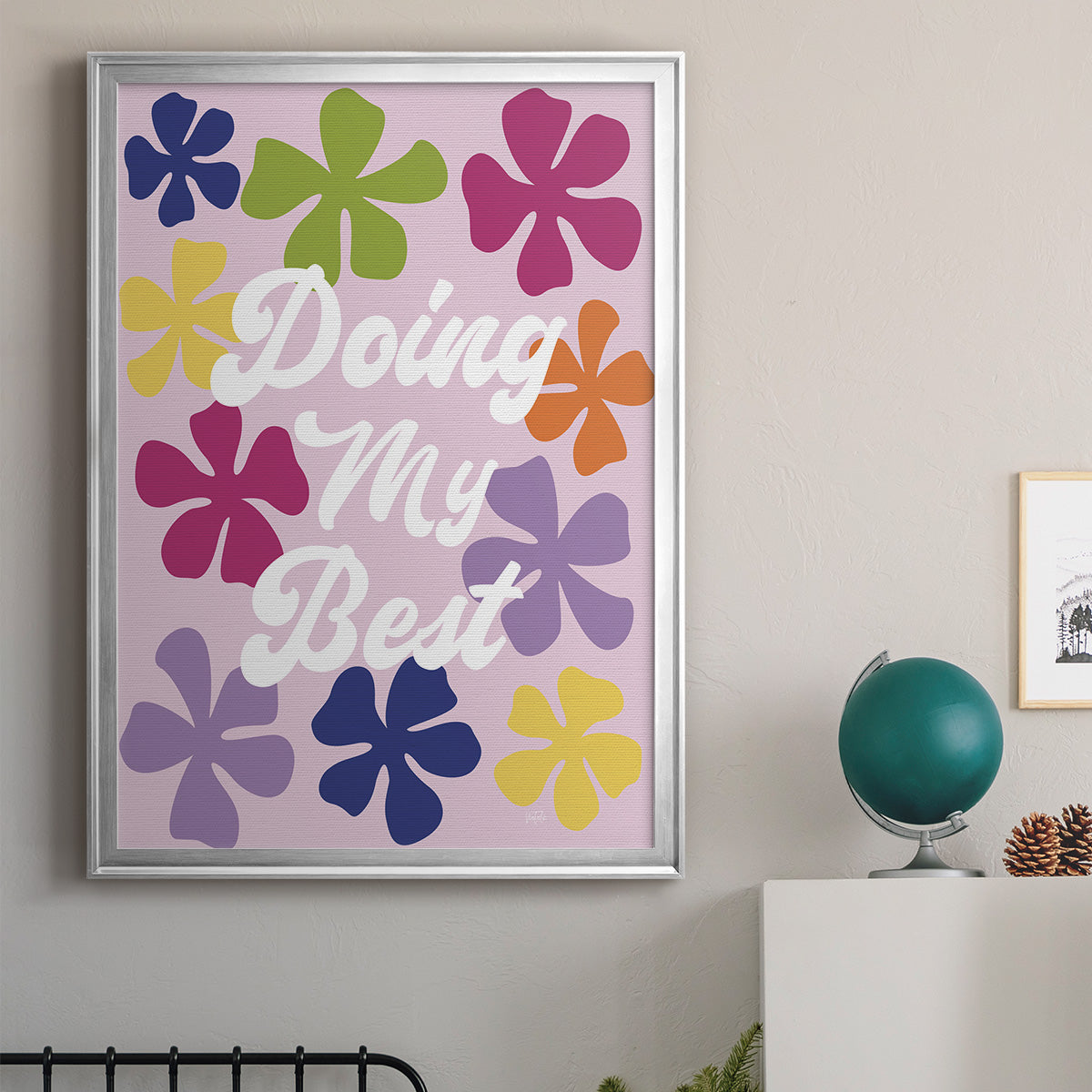 Doing My Best - Modern Framed Canvas Print