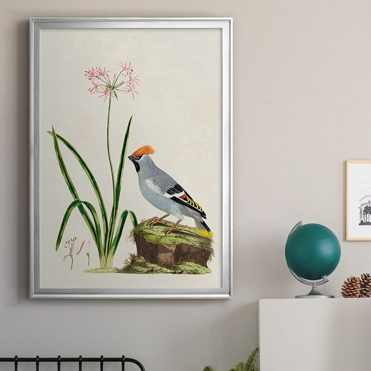 Bird in Habitat II - Modern Framed Canvas Print