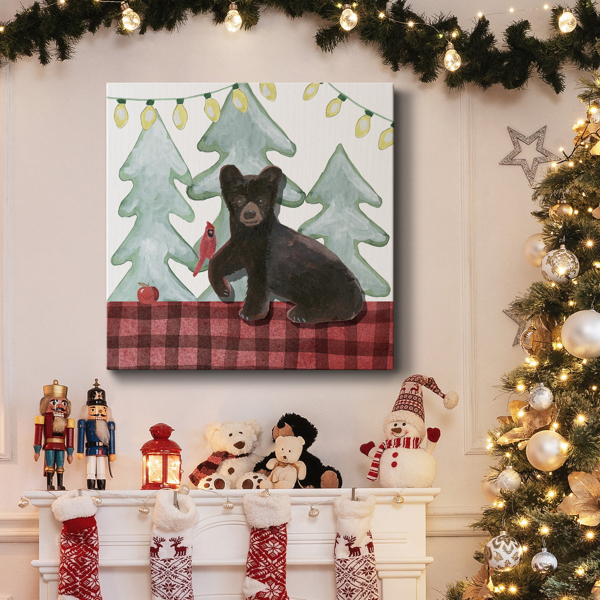 A Very Beary Christmas II-Premium Gallery Wrapped Canvas - Ready to Hang