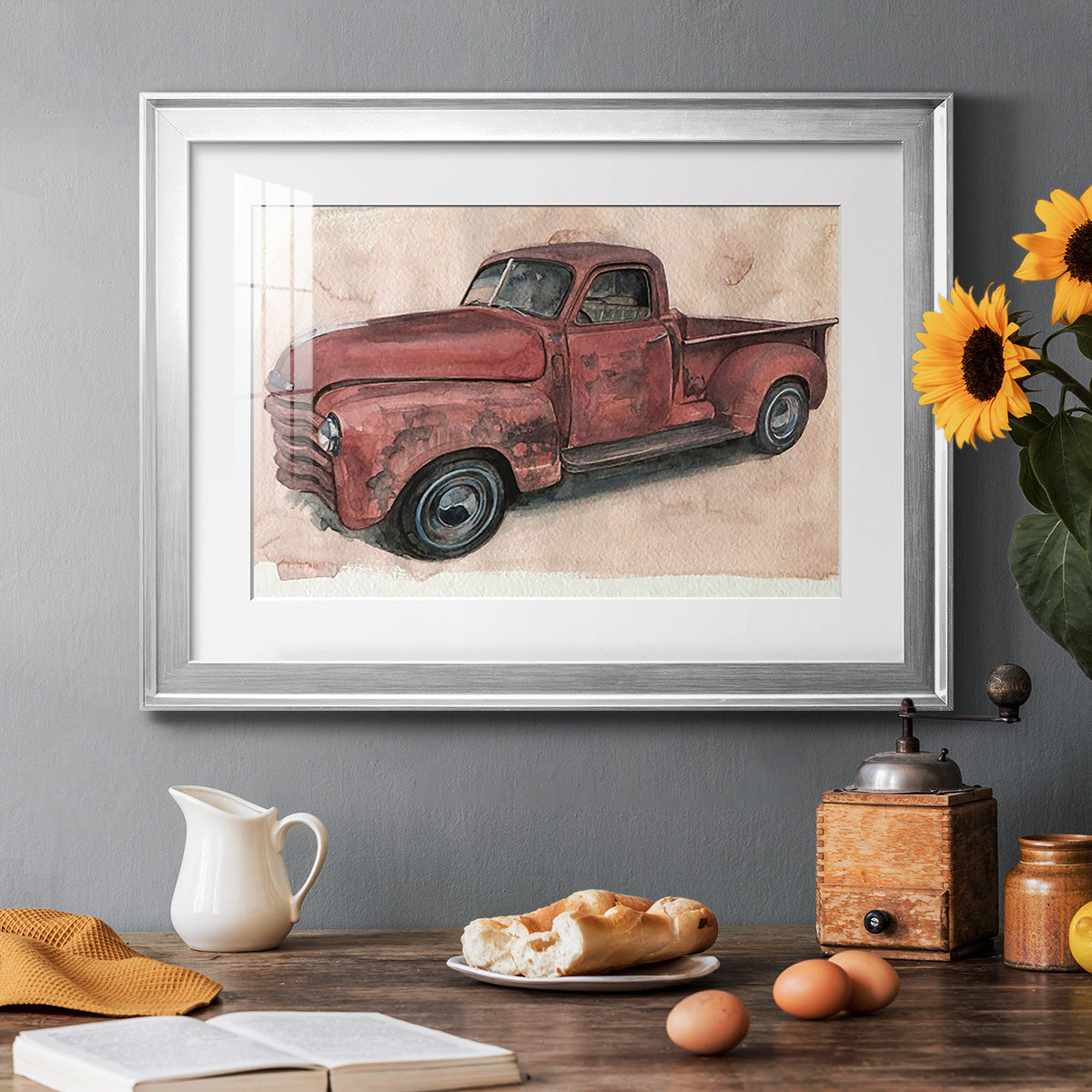 Antique Pickup I Premium Framed Print - Ready to Hang