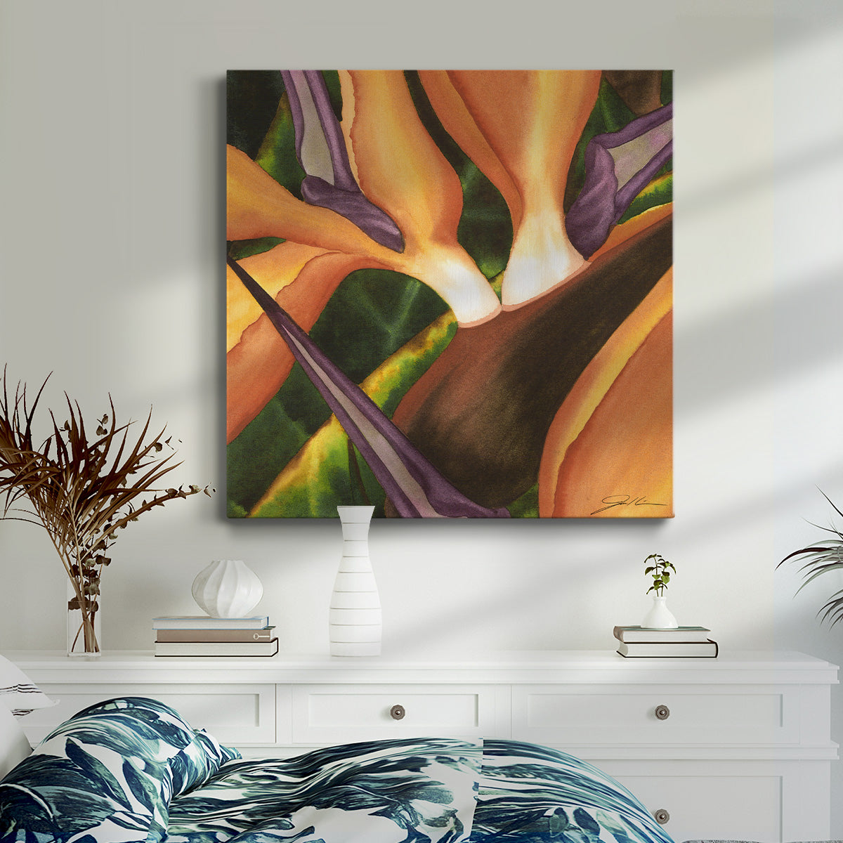 Bird of Paradise Tile II-Premium Gallery Wrapped Canvas - Ready to Hang