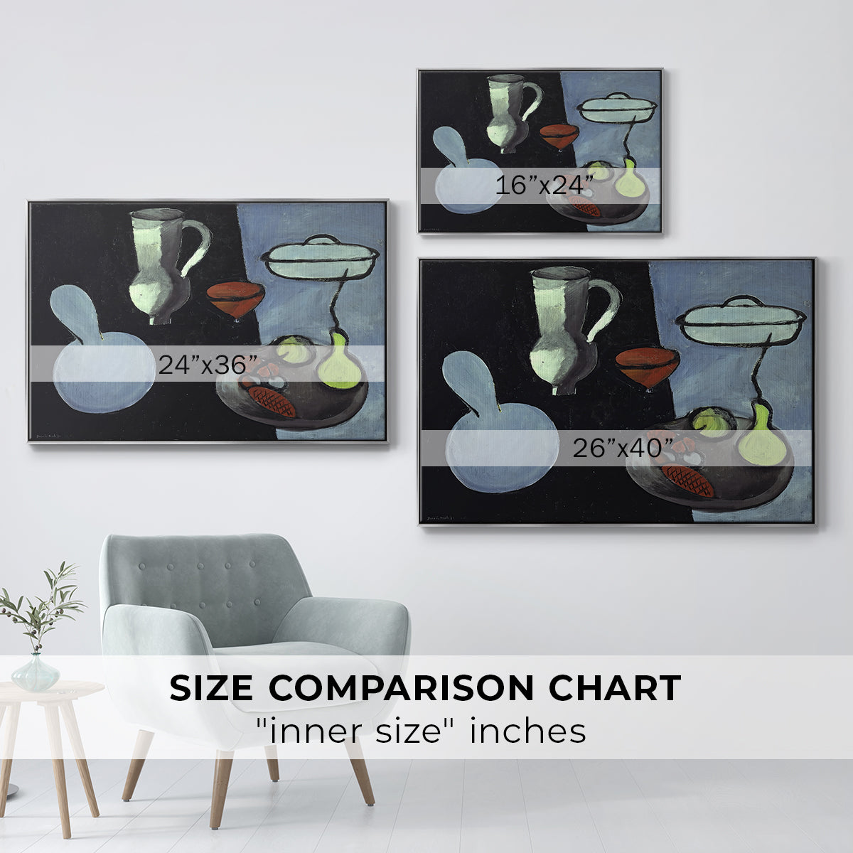 The Gourds (Les coloquintes), 1916 - Floater Framed Canvas Print