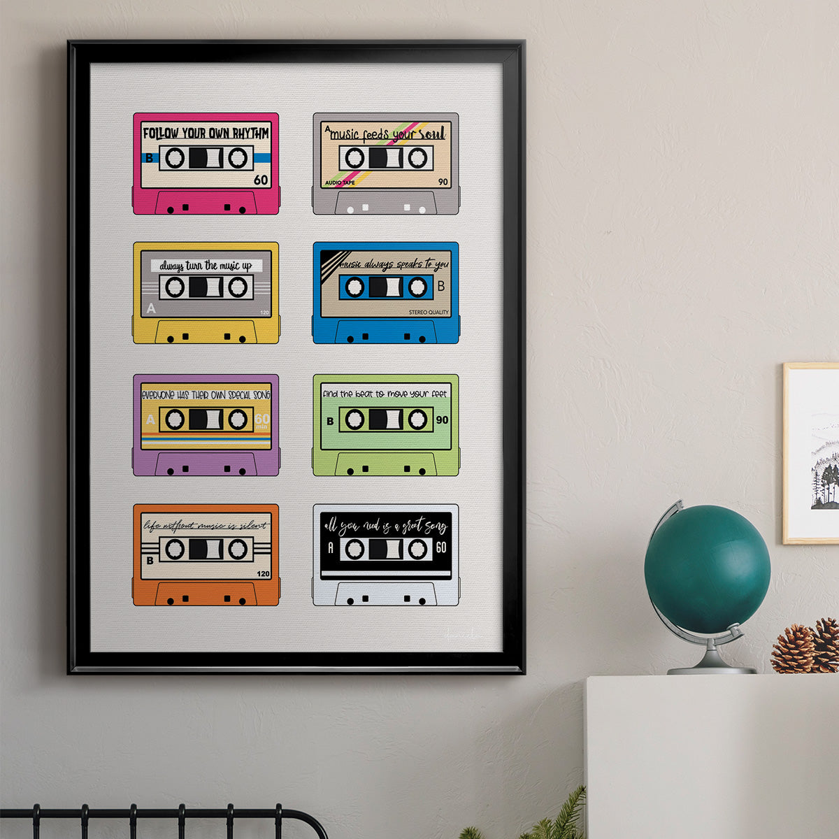 Musical Inspiration - Modern Framed Canvas Print