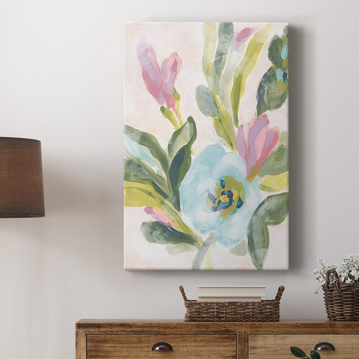 Floral Breeze Fresco  II - Canvas Art Print