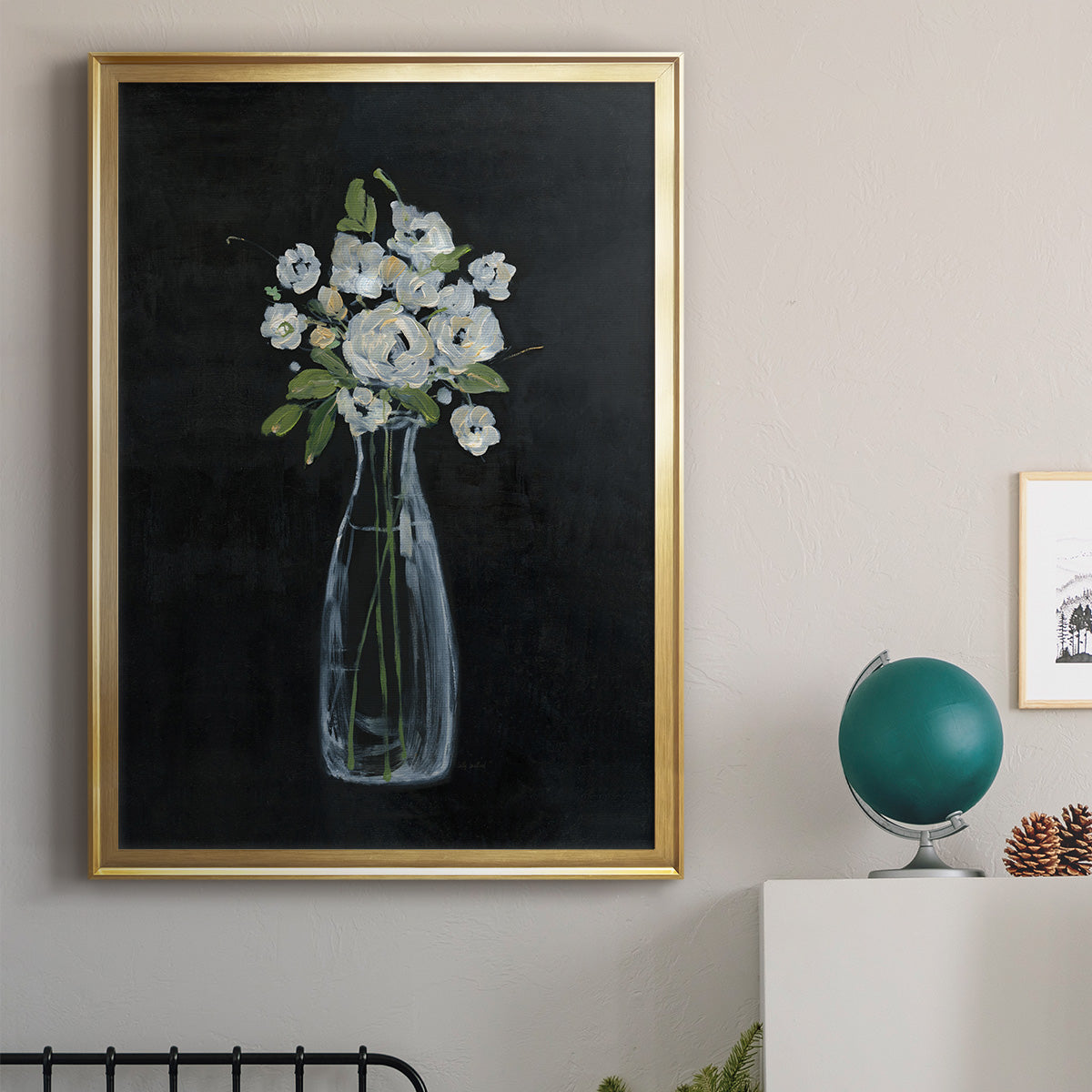 Sophisticated Farm Floral II - Modern Framed Canvas Print