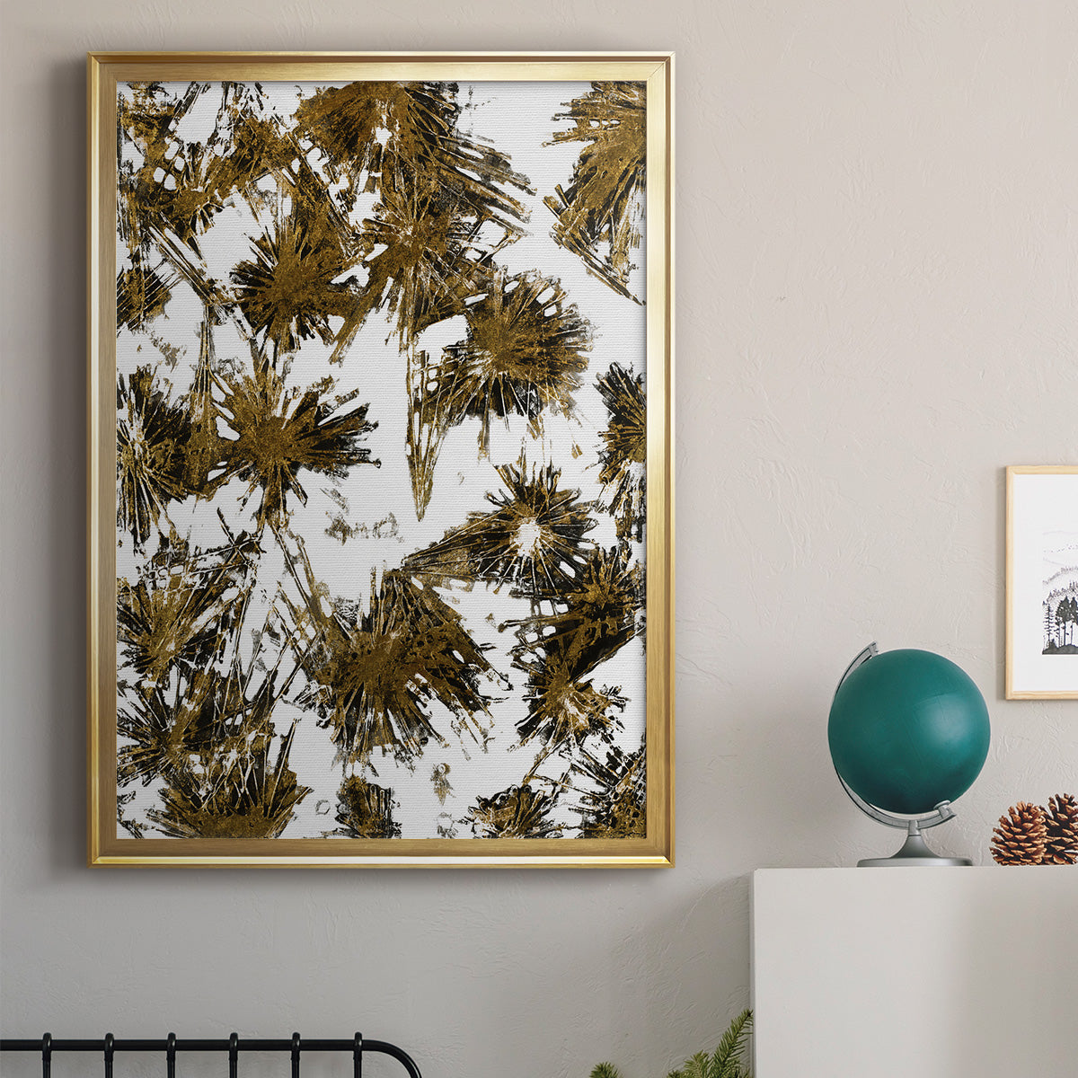 Fireworks - Modern Framed Canvas Print