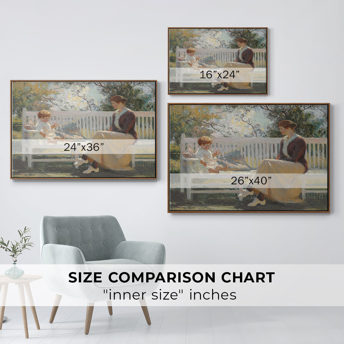 Eleanor and Benny, 1916 - Floater Framed Canvas Print