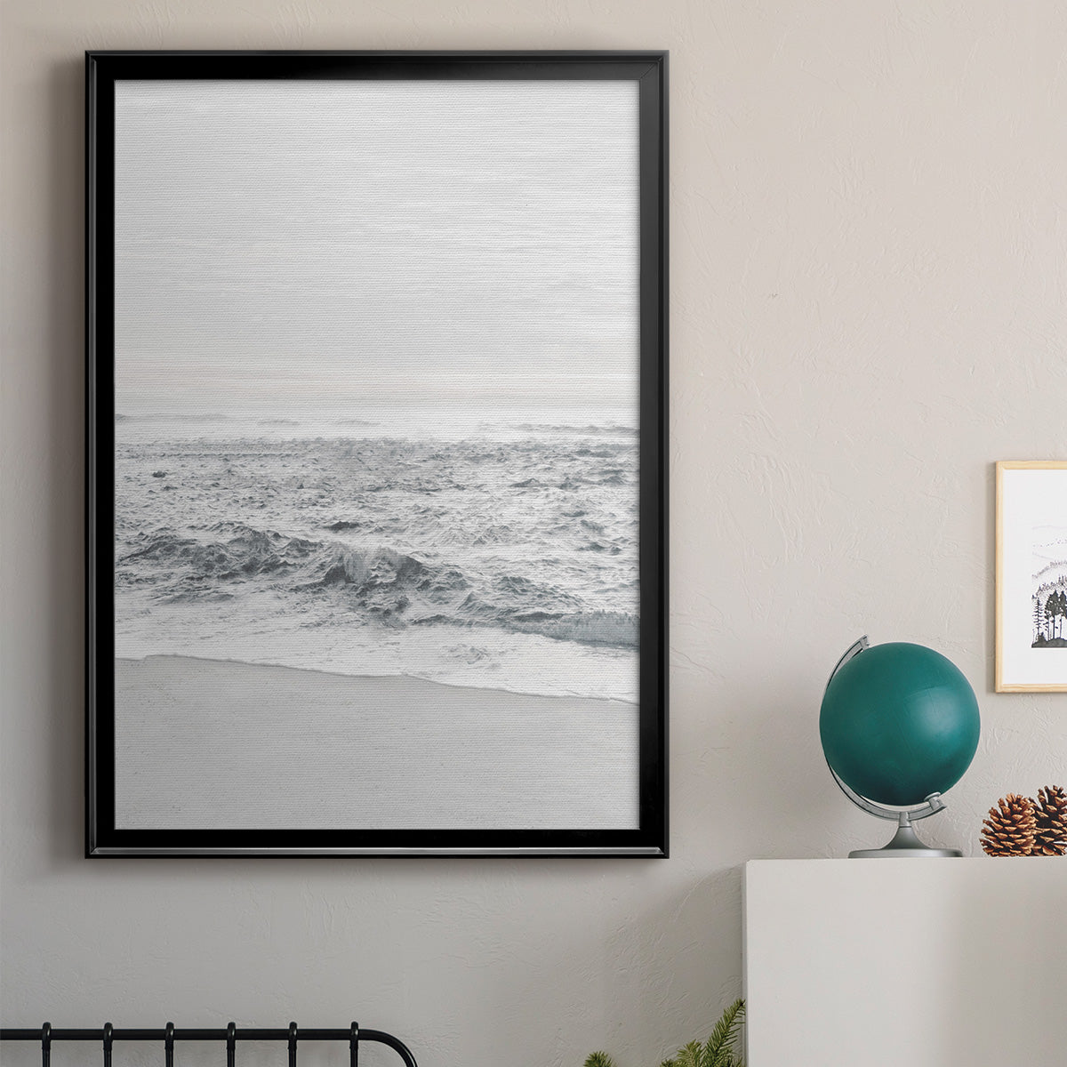 Gentle Tides II - Modern Framed Canvas Print