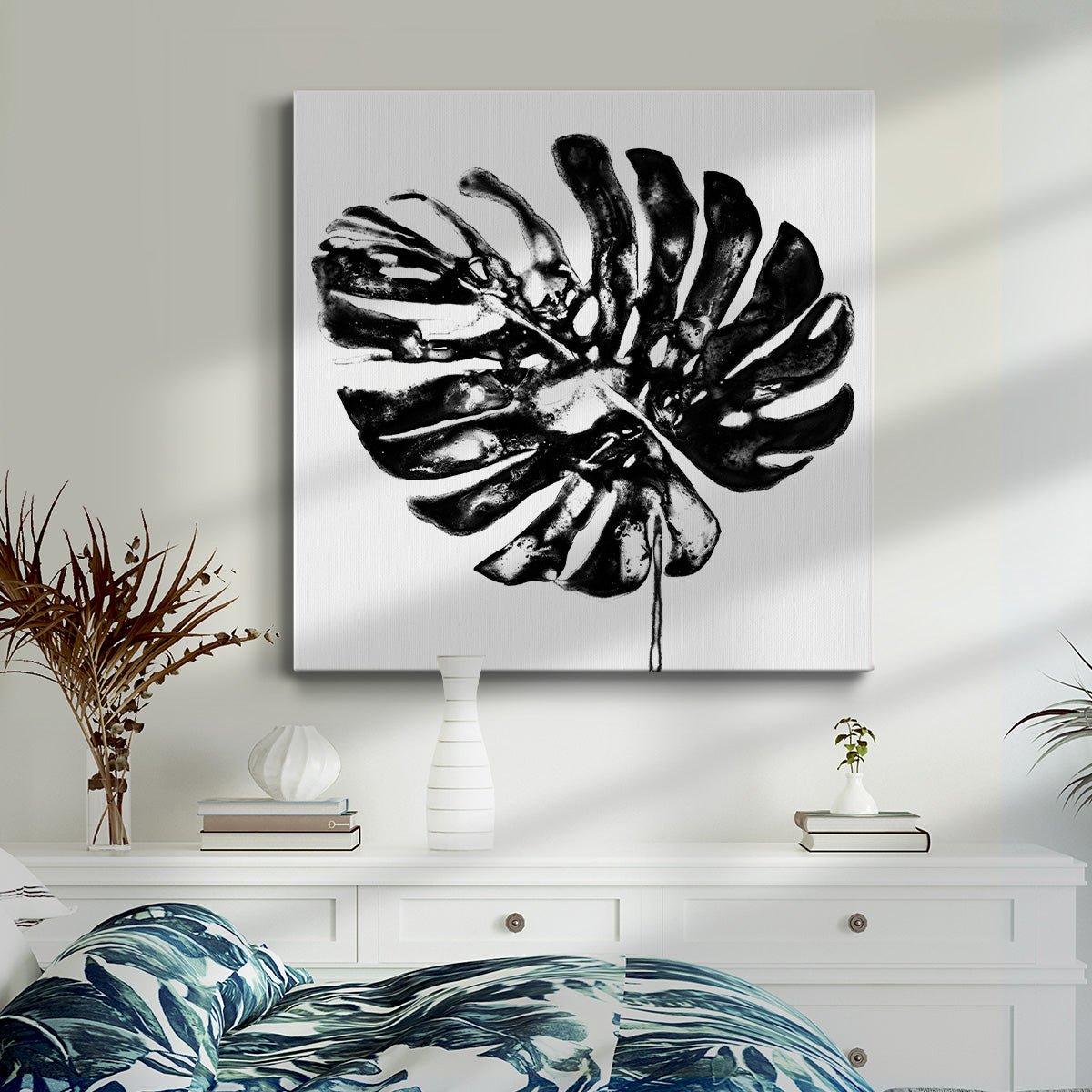 Monochrome Tropic V - Canvas Art Print