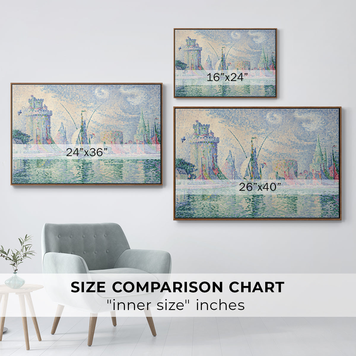The Green Towers (Les tours vertes, la Rochelle), 1913 - Floater Framed Canvas Print