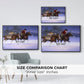 Christmas Rush - Framed Gallery Wrapped Canvas in Floating Frame