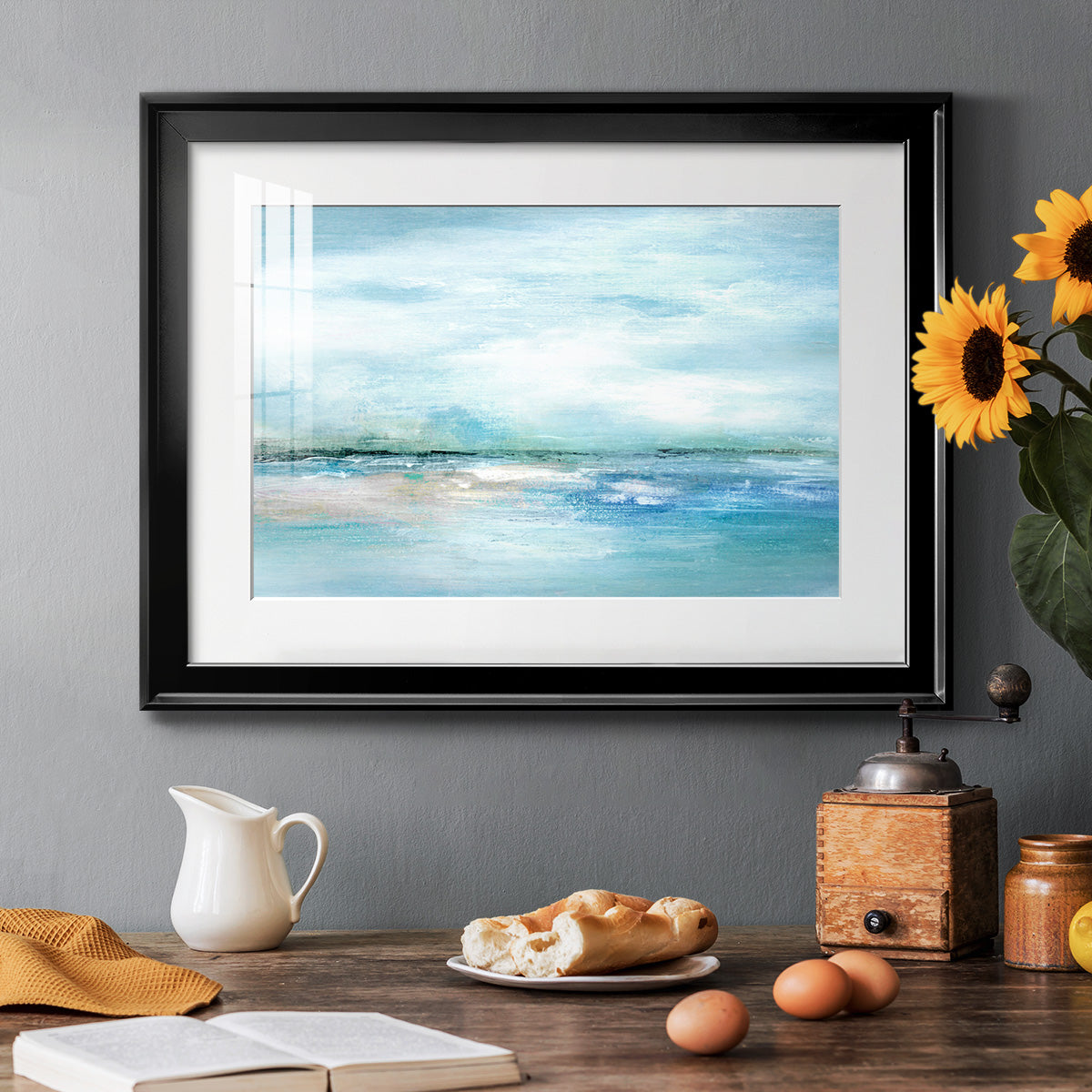 Silhouette Sunset - Modern Framed Art Print