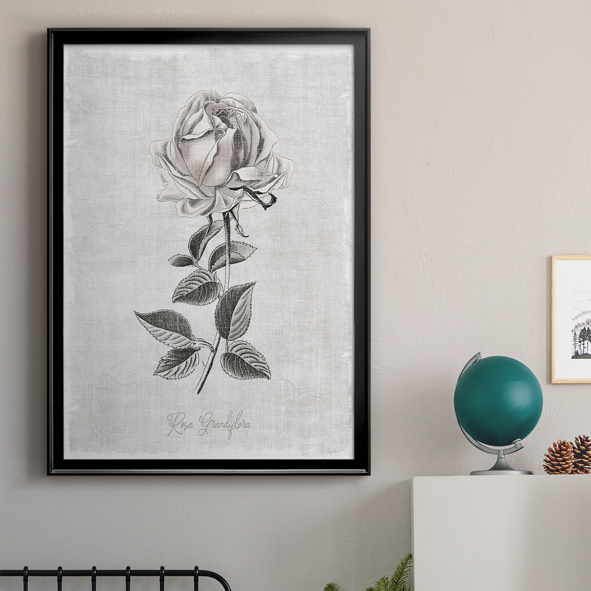 Vintage Botanical II - Modern Framed Canvas Print