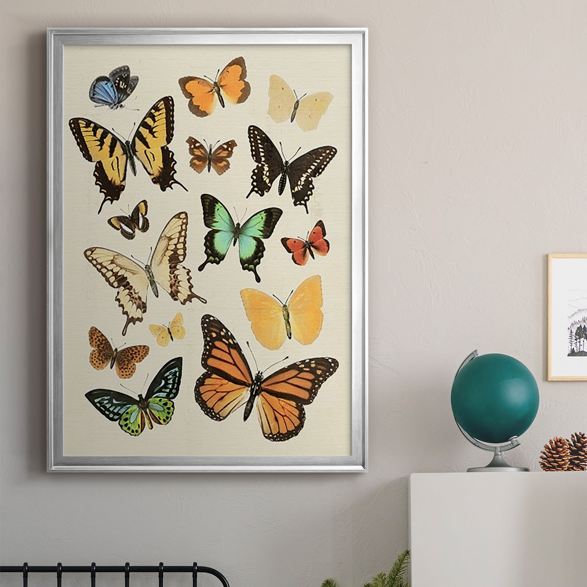 Collected Flutter I - Modern Framed Canvas Print