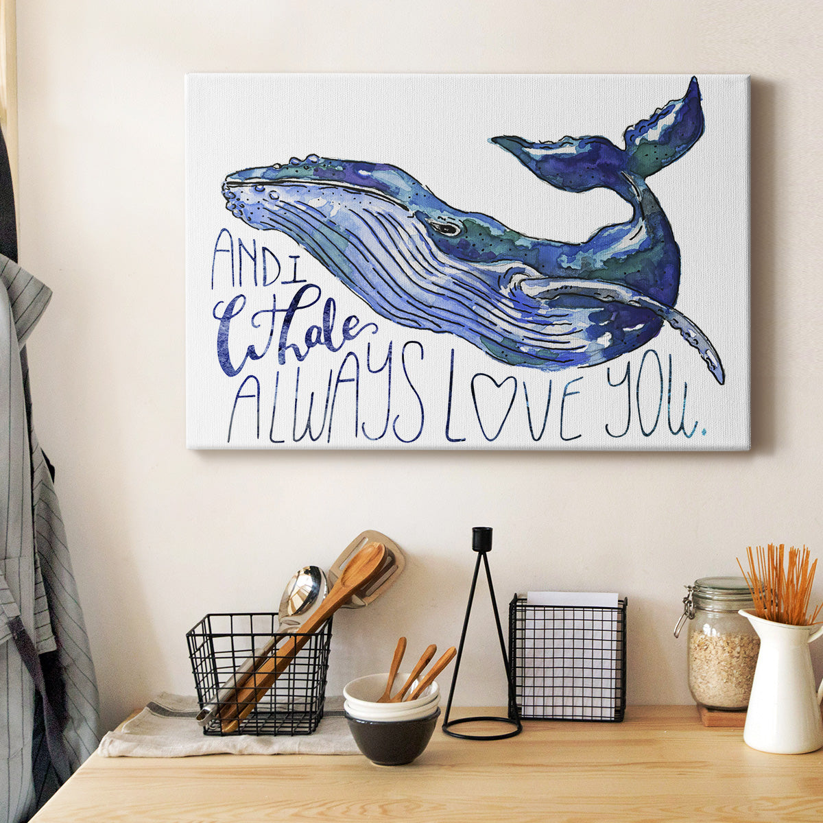 Whale Love I Premium Gallery Wrapped Canvas - Ready to Hang