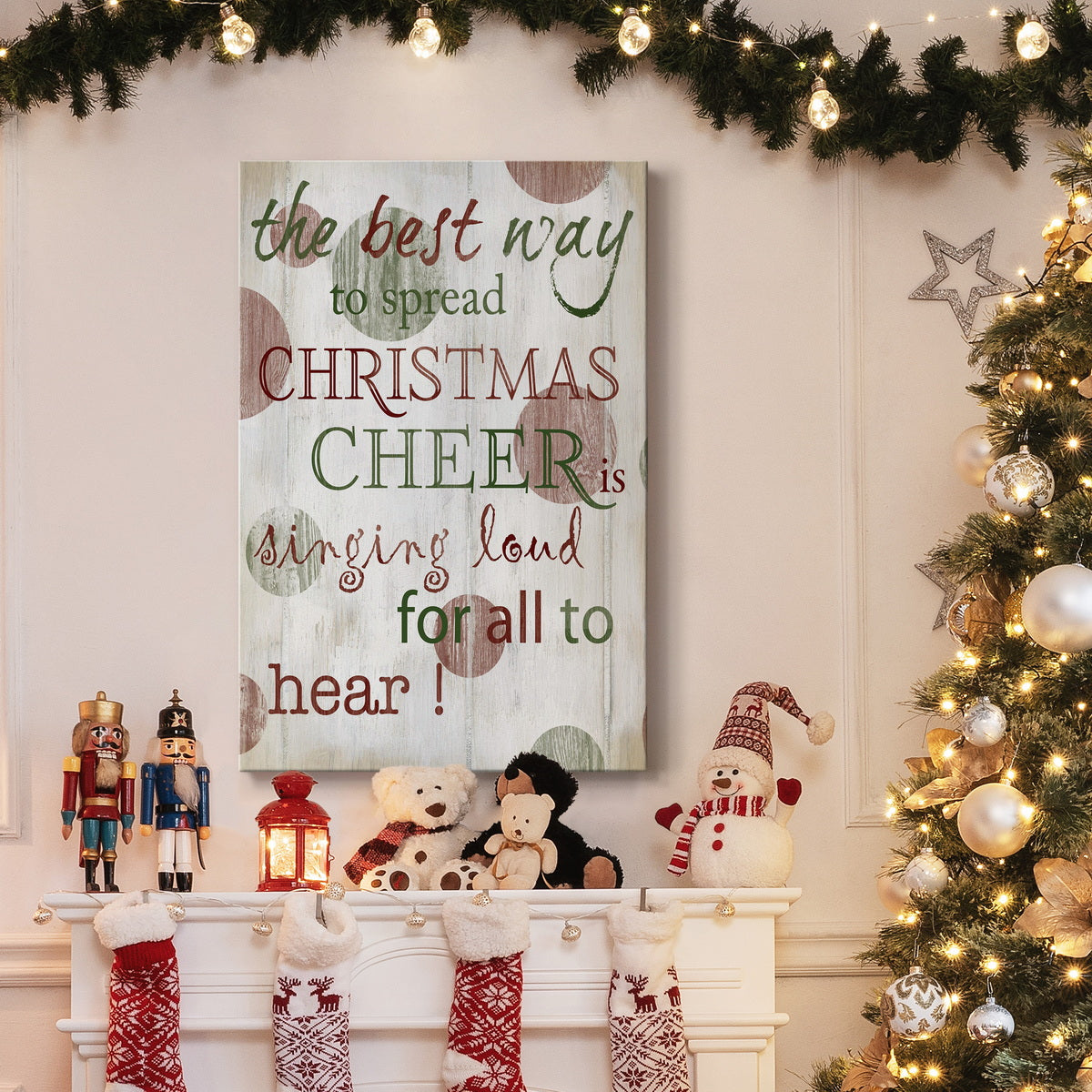 Christmas Cheer Type - Canvas Art Print