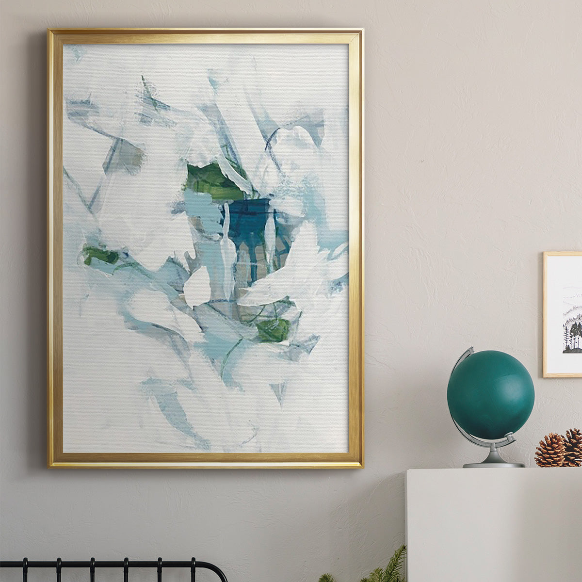 Ice Cavern III - Modern Framed Canvas Print