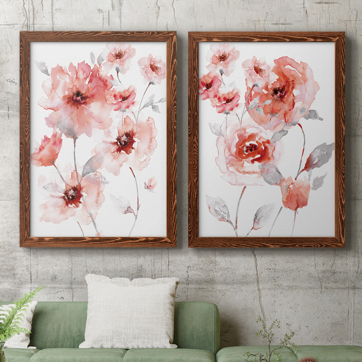 Translucent Blush I - Premium Framed Canvas 2 Piece Set - Ready to Hang