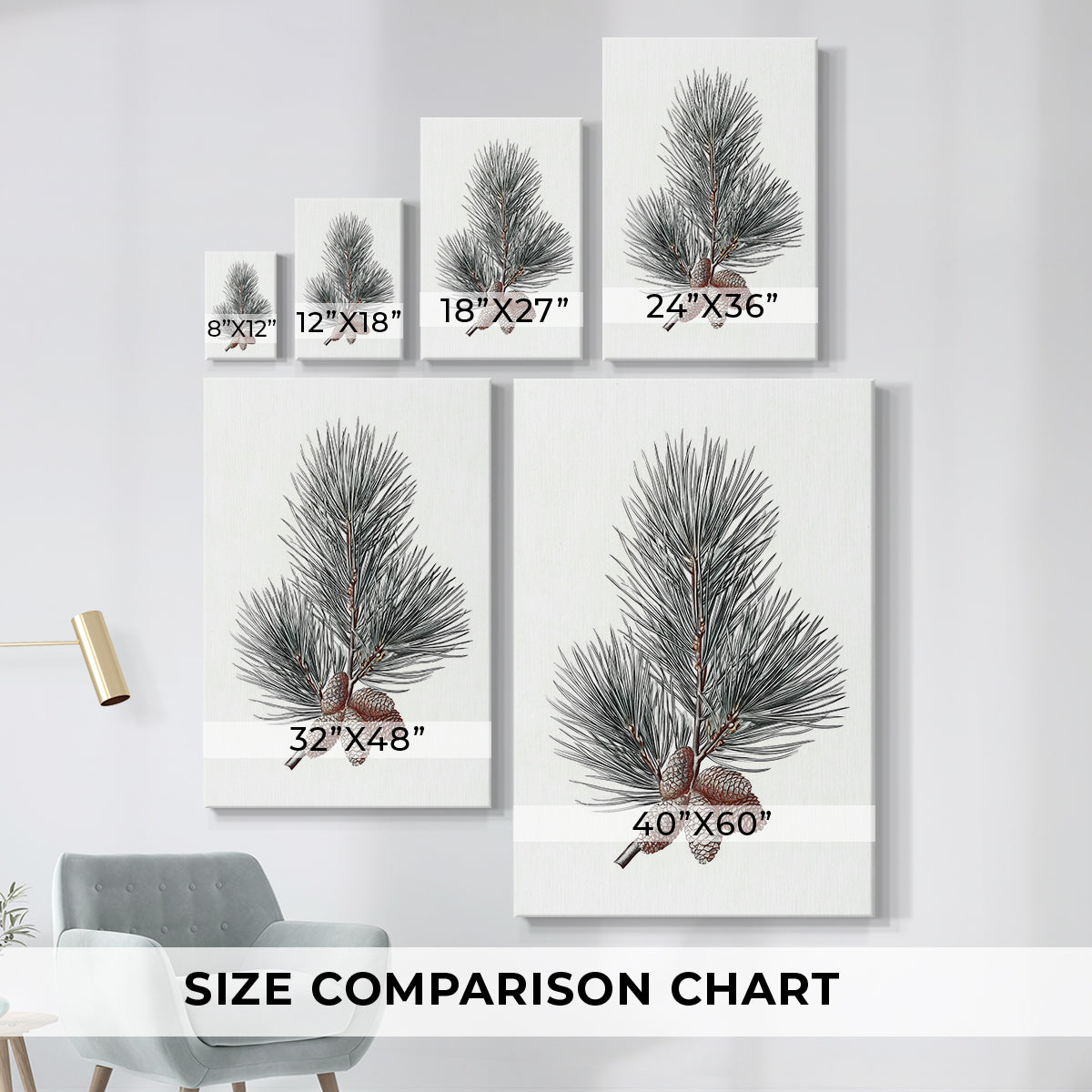 Silver Whisper of Snow - Canvas Art Print