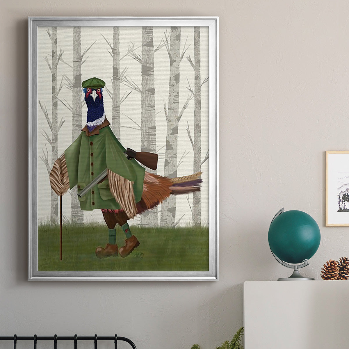 Pheasant Shooting Party 6 - Modern Framed Canvas Print