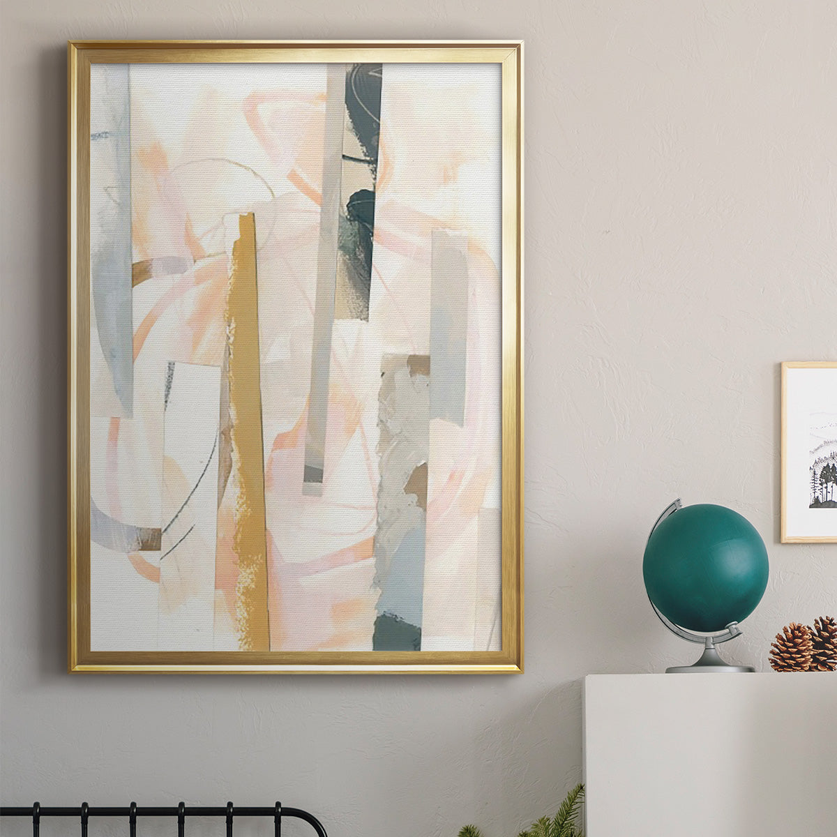 Melon Litmus I - Modern Framed Canvas Print