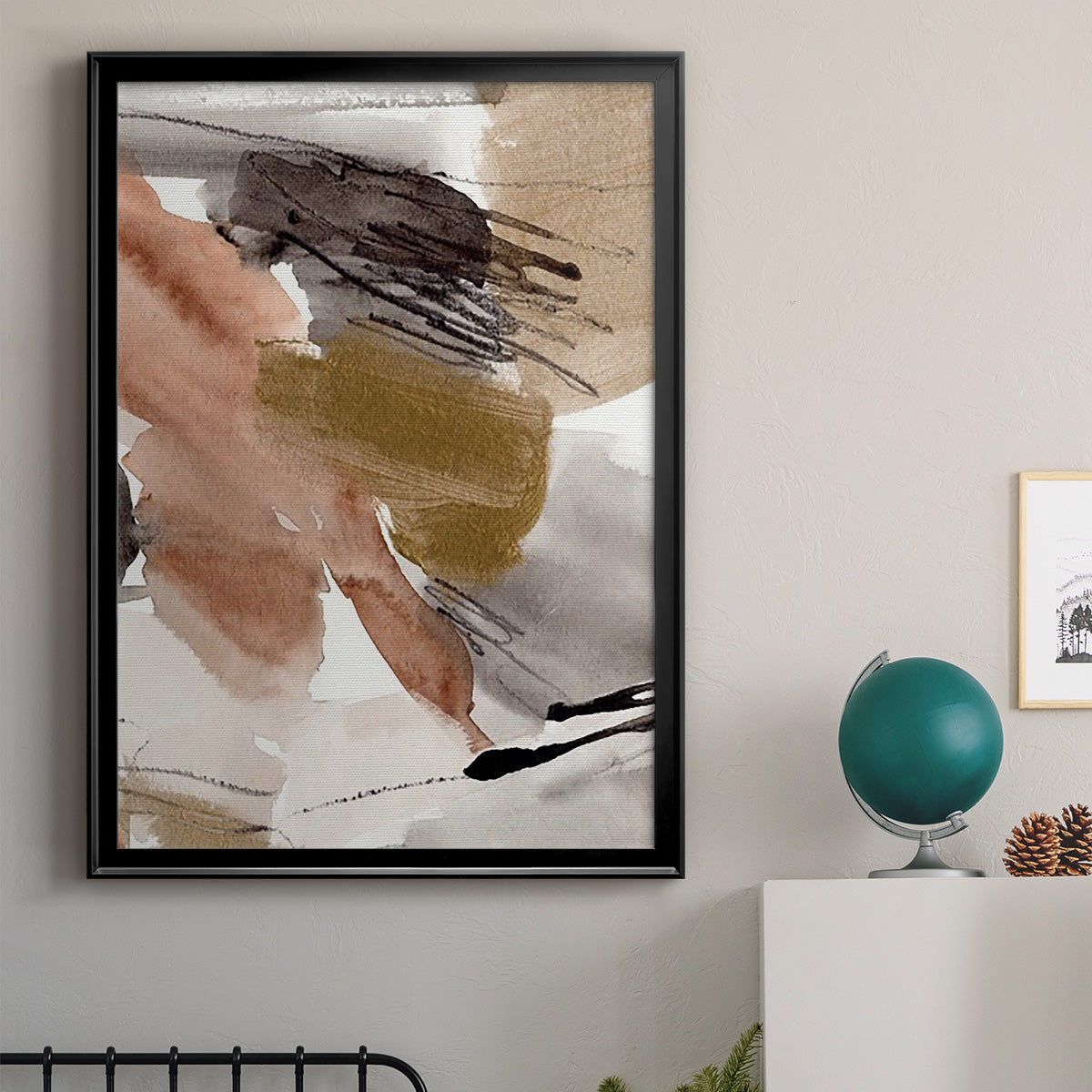 Antique Gold II - Modern Framed Canvas Print