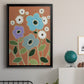 Woodblock Floral IV - Modern Framed Canvas Print