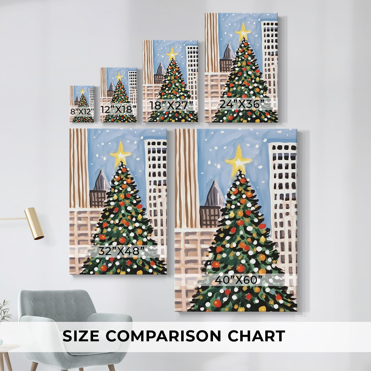 Pearled Midwinter Garland - Canvas Art Print