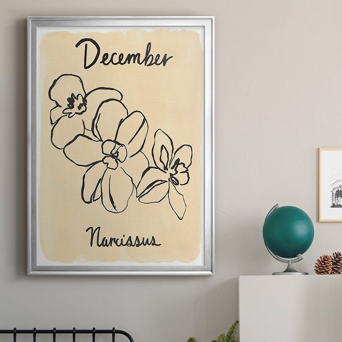 Birth Month XII - Modern Framed Canvas Print