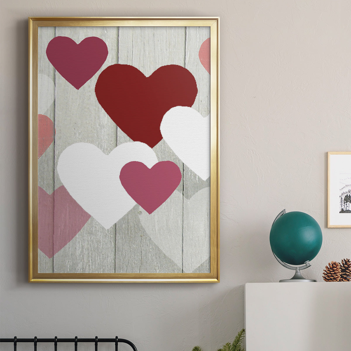 DIY Love Collection F - Modern Framed Canvas Print