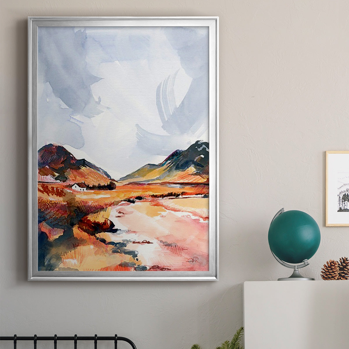 Chromatic Landscapes II - Modern Framed Canvas Print