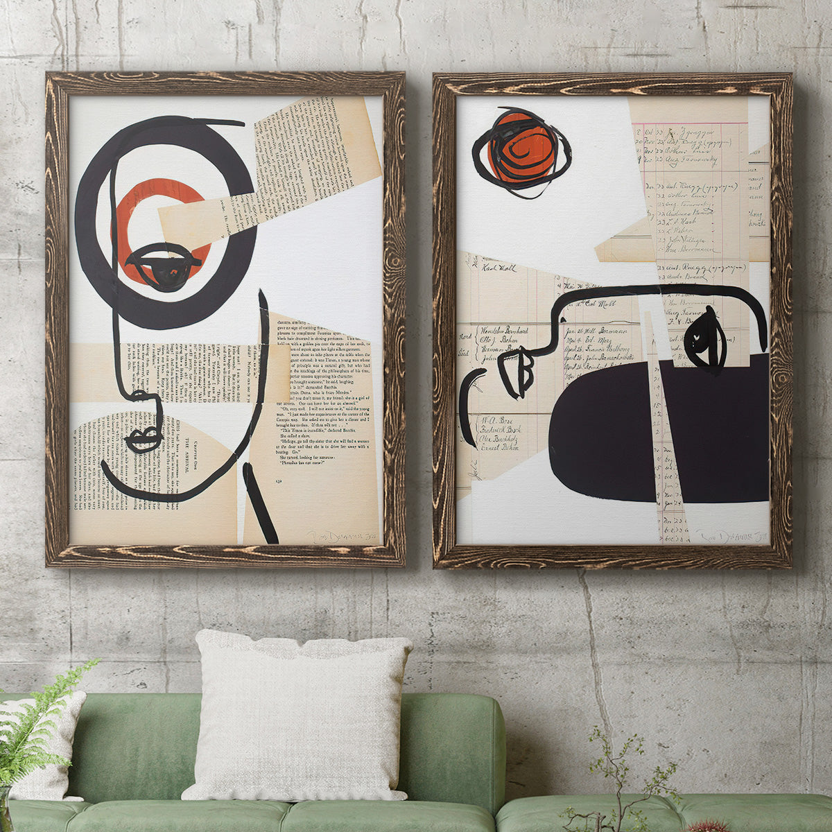 Faces of A Century I - Premium Framed Canvas 2 Piece Set - Ready to Hang