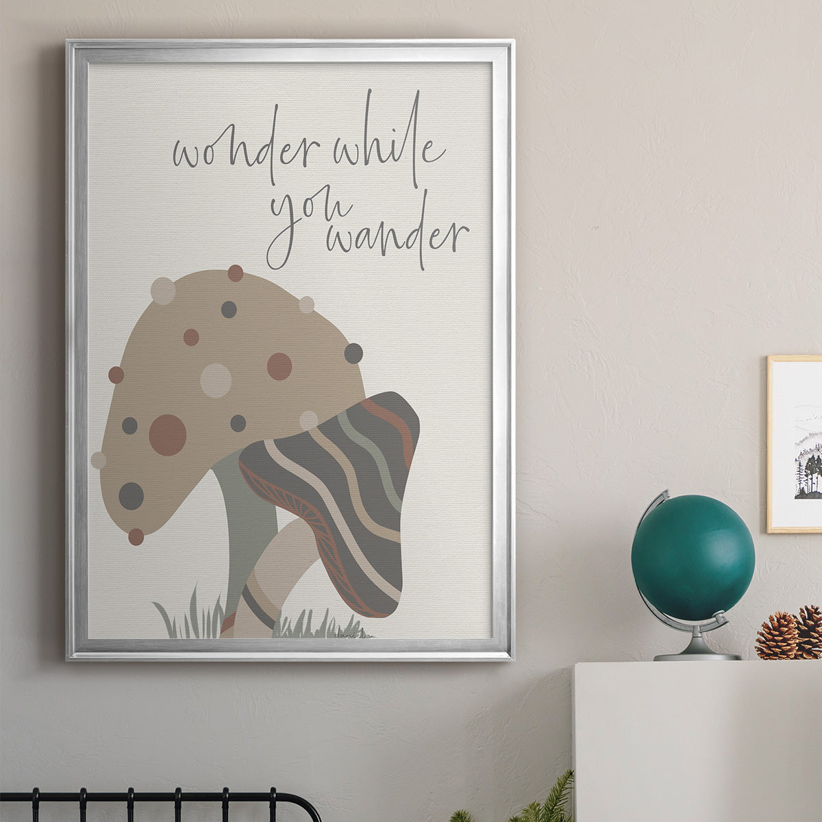 Wonder While You Wander - Modern Framed Canvas Print