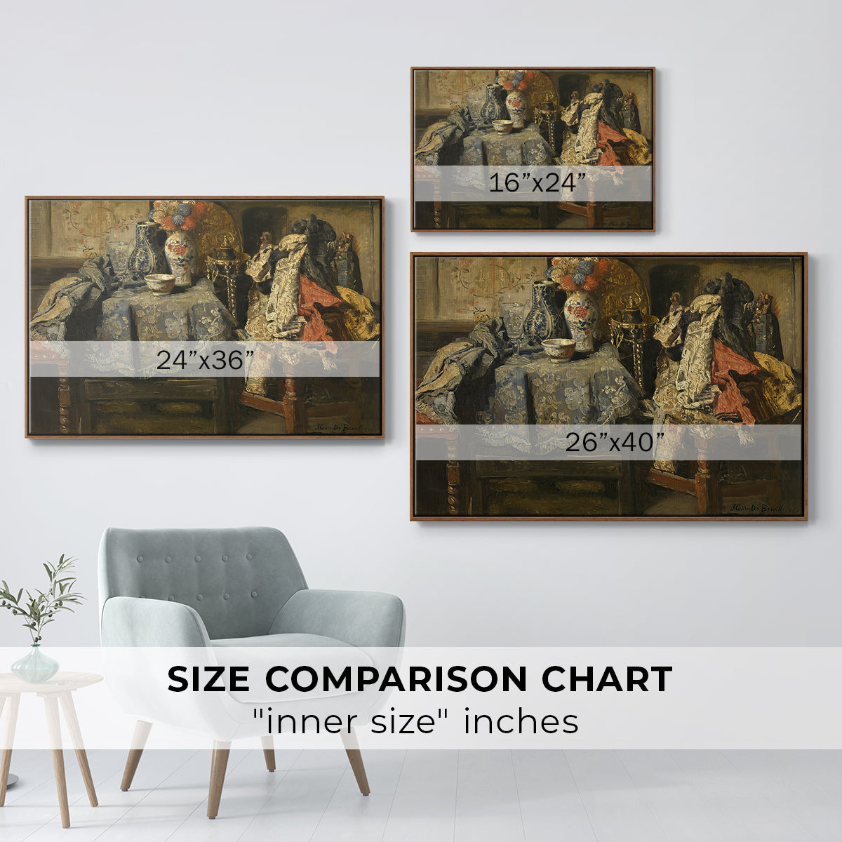 Still Life Requisites, 1885 - Floater Framed Canvas Print