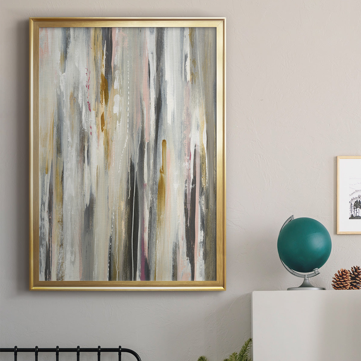 Color Ripple - Modern Framed Canvas Print