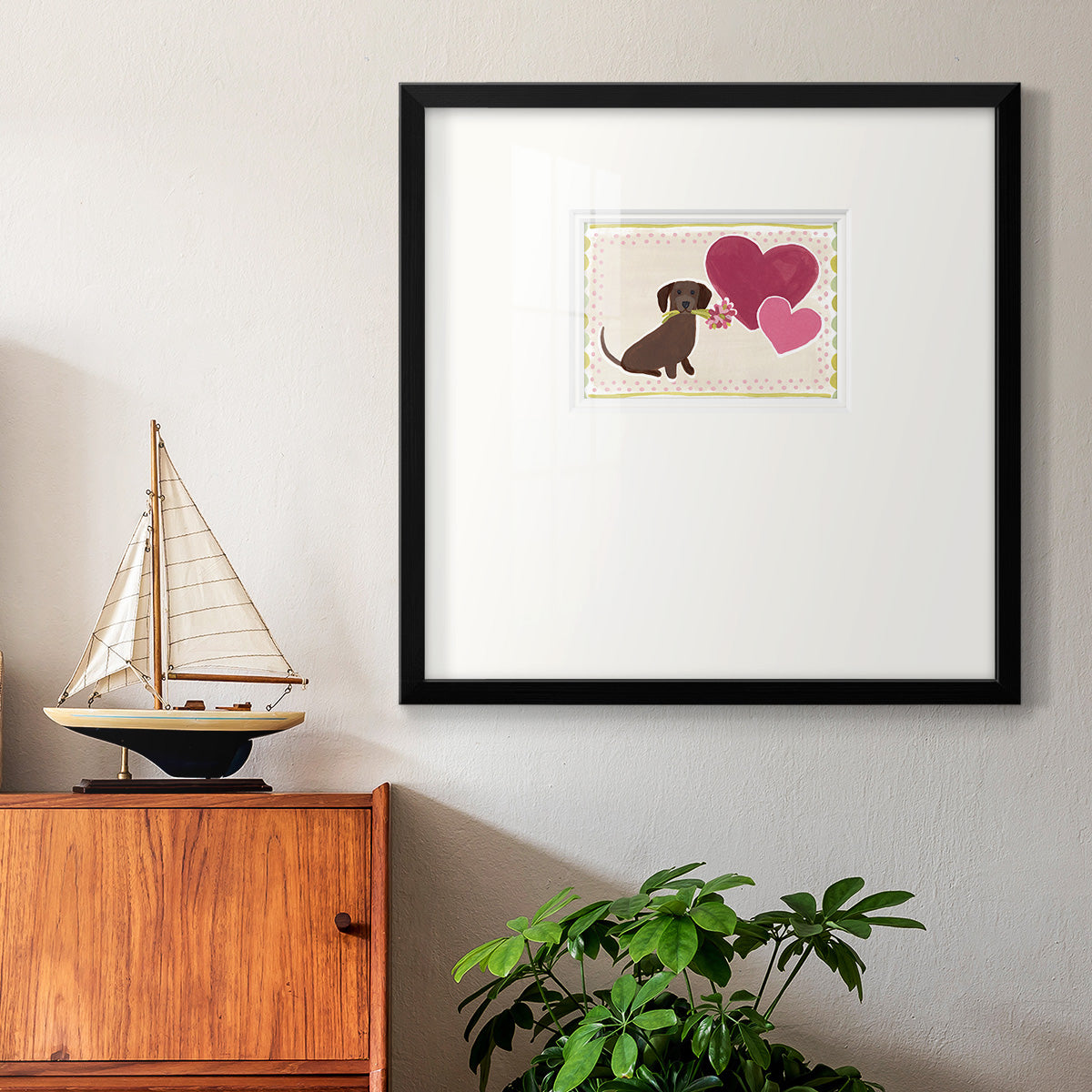 Dachshund Delight Collection A Premium Framed Print Double Matboard